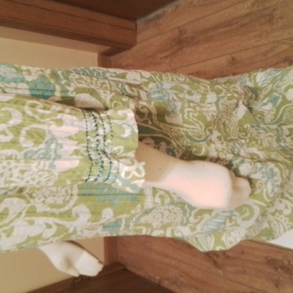 Charter Club Intimates lounger, green, aqua, white, size M - Picture 5 of 7